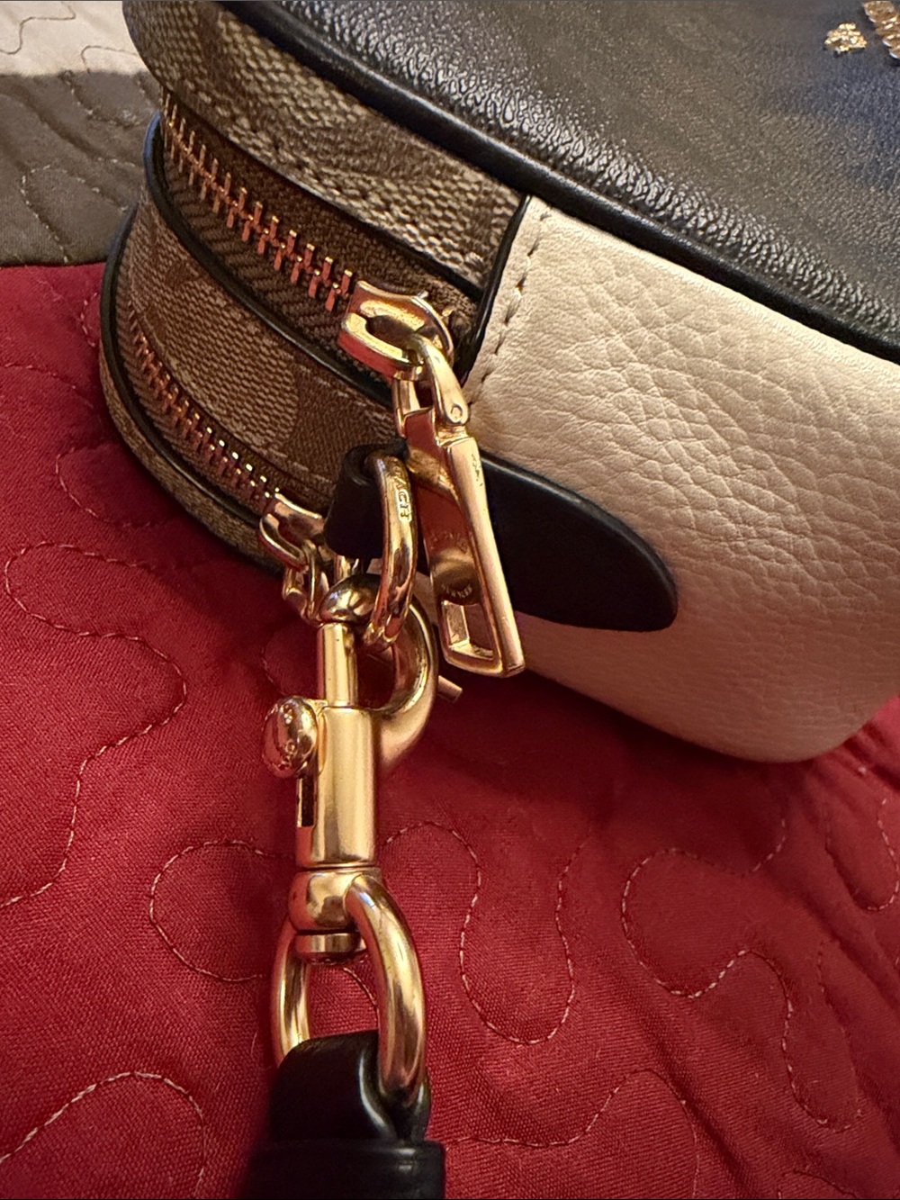 Coach Signature Crossbody Bag in Brown and Cream - Picture 11 of 11